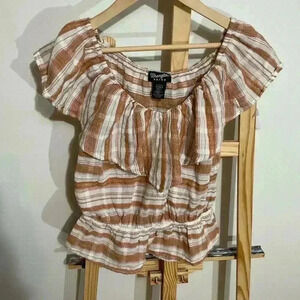 Wrangler retro women’s Southwestern stripe off shoulder blouse size small